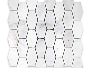 Oriental White Marble Hexagon Elongated Polished or Honed